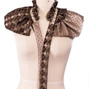 Tie and Measuring Tape embellished collar