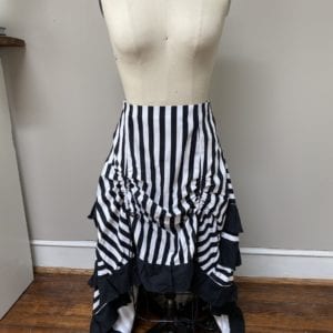 Black and White Striped Victorian skirt