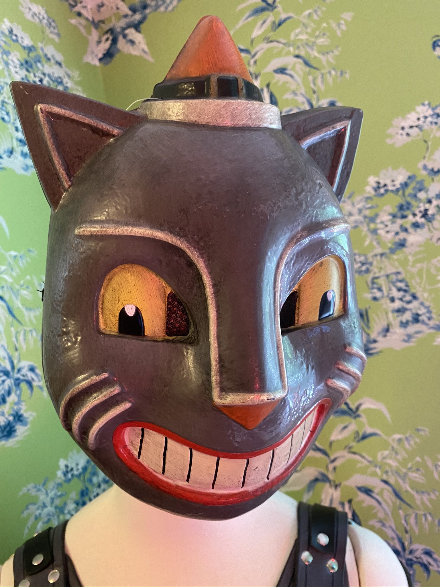 Vintage-style cat mask