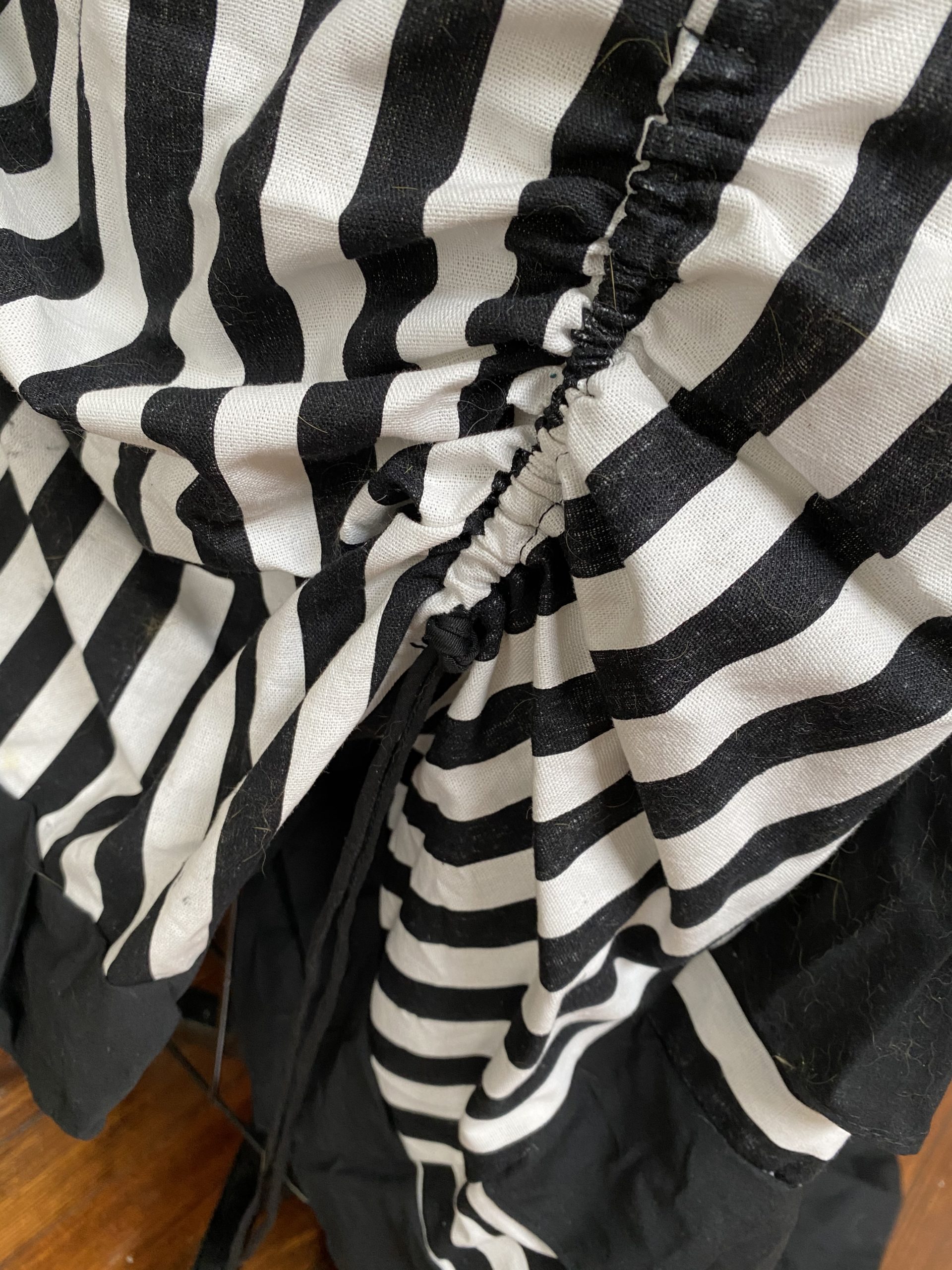 Black and White Striped Victorian skirt