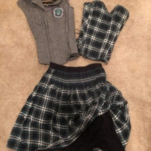 Scottish Slytherin Tartan Corset and Skirt