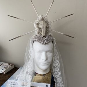Animal skull veil headdress