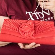 Red vintage clutch purse