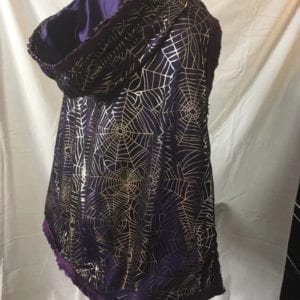 Purple spider web cape
