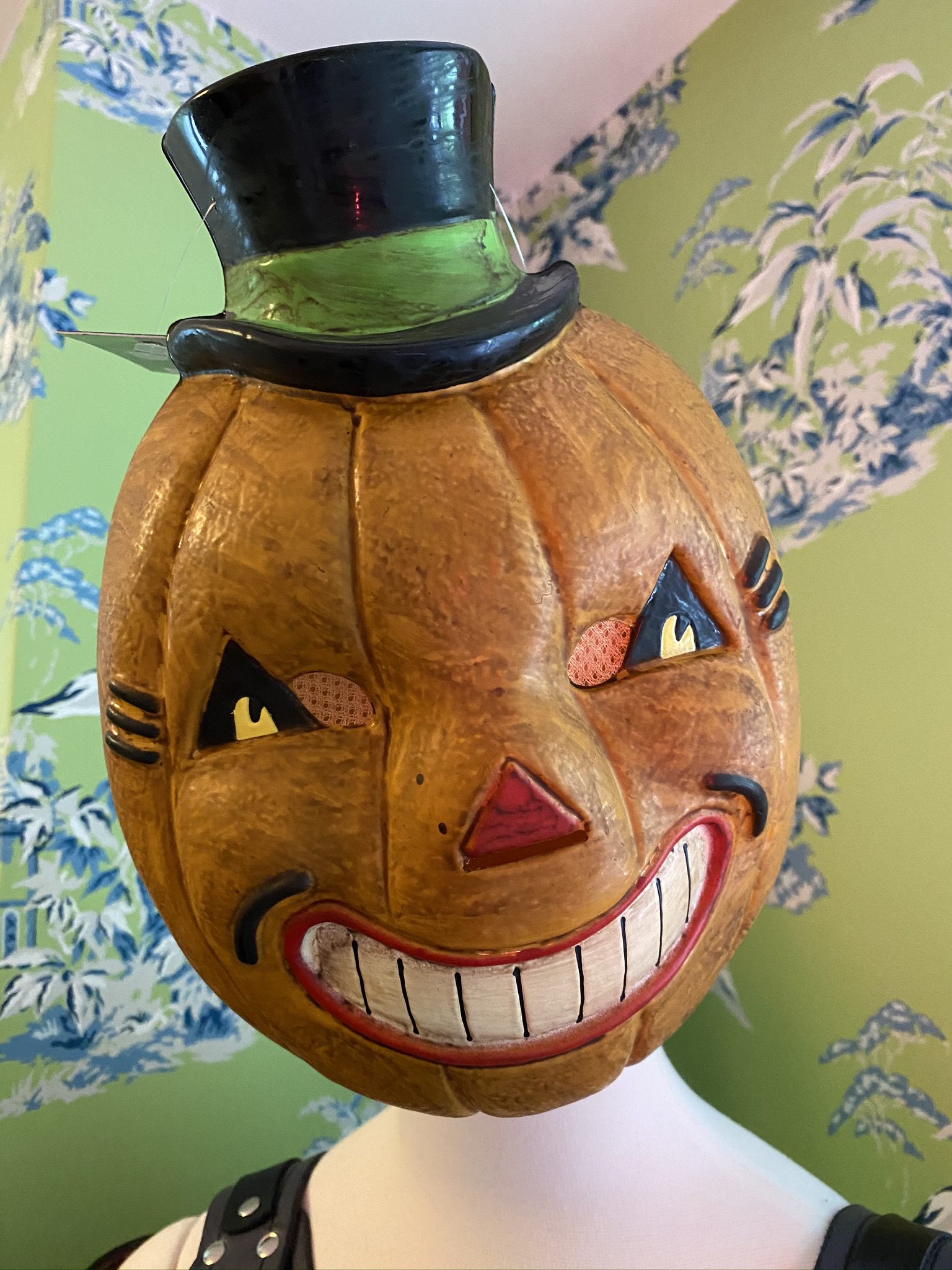 Vintage-style pumpkin mask