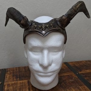 Leather Goat Horn Headdress
