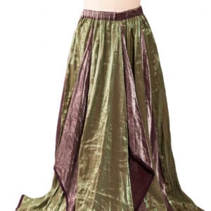 Green and purple skirt