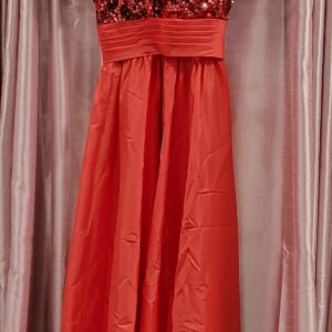 Vintage size 4 Red Sequined 1980 Prom dress