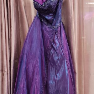 Size 0-2 purple beaded princess dress